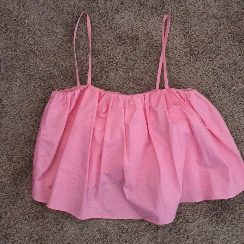 Bright pink Zara crop top